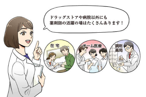 薬剤師の職場はドラッグストアや病院以外にもたくさんある