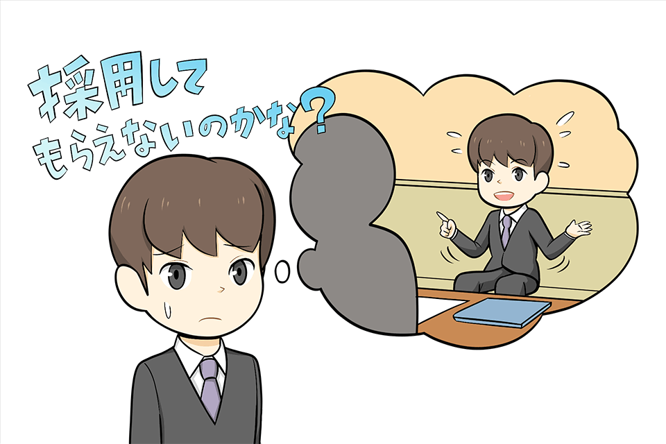 採用面接を受ける男性