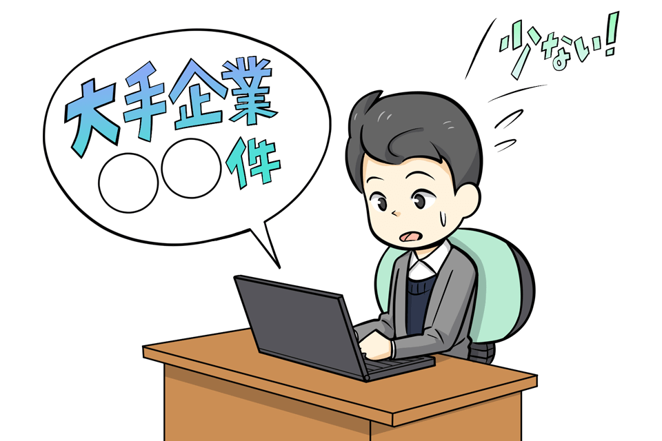 大手企業の求人数