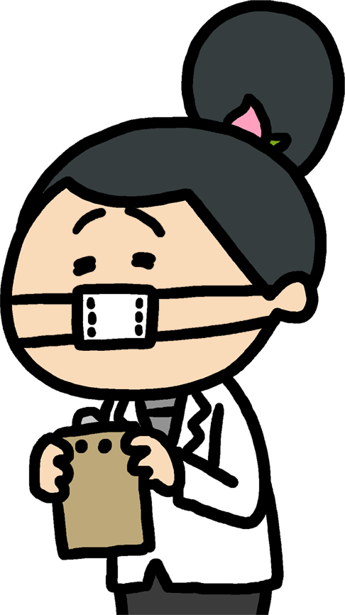 薬剤師のモモさん諭す表情